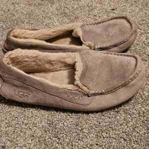 UGG Suede Leather Moccasin Slippers Warm Cozy Slip On Shoes
